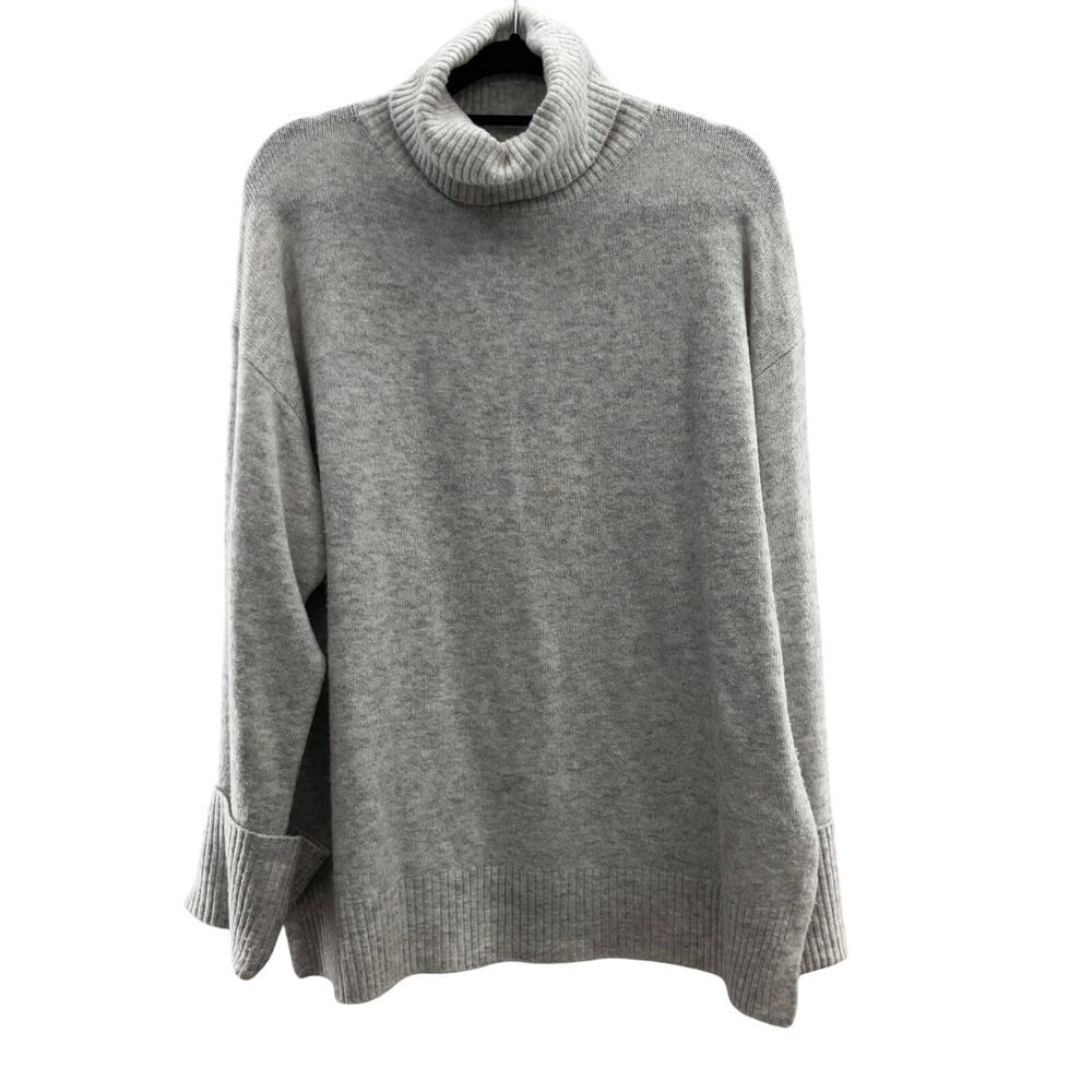 Vince Camuto Gray Chunky Turtleneck Pullover Cuffed Long Sleeve Sweater Top